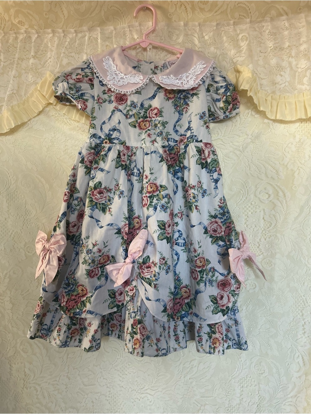 Sarah Kent floral with bows vintage dress 6y